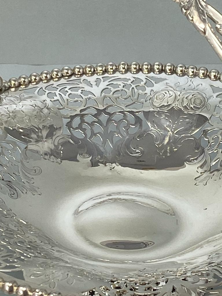 Antique Silver Plated Cake Basket