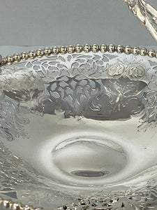 Antique Silver Plated Cake Basket