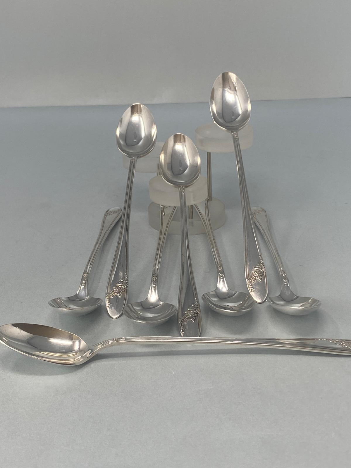Set of Eight Silver Plated Ice Cream/Lemon Tea Spoons