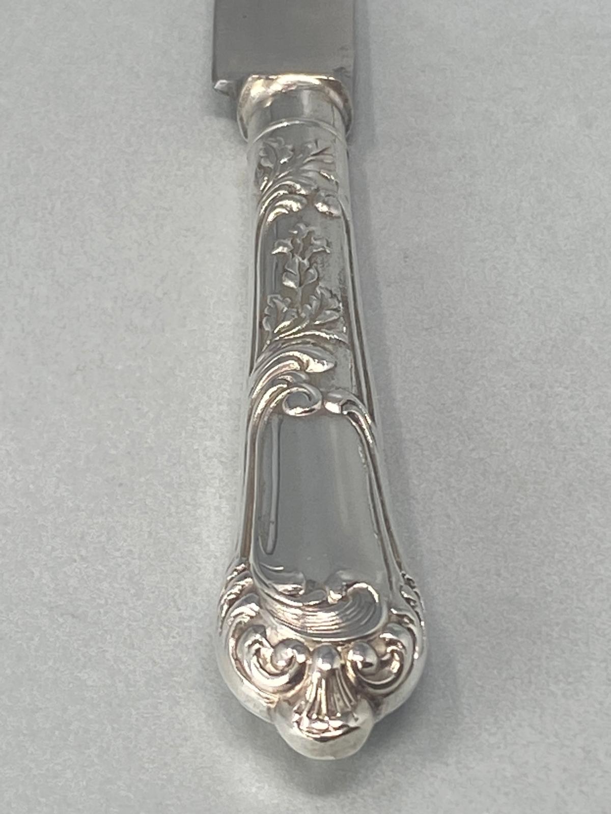 Set of Six Silver Plated Fruit/Dessert Knives - La Regence Pattern