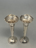 Load image into Gallery viewer, Pair of Sterling Silver Bud Vases
