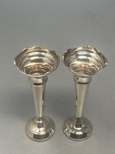 Pair of Sterling Silver Bud Vases