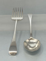 Load image into Gallery viewer, George III Sterling Silver Gravy Spoon and Fork
