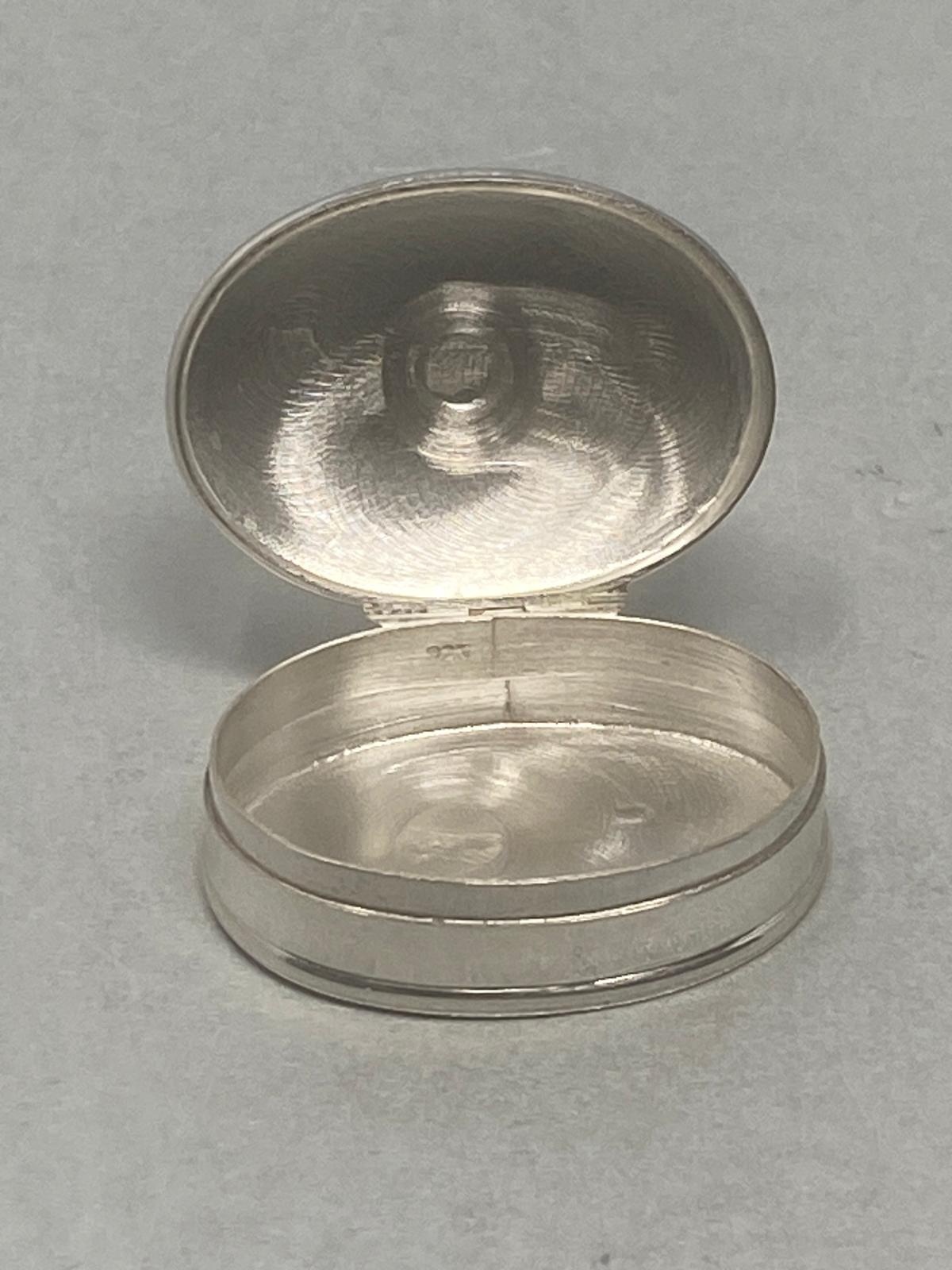 Sterling Silver Oval Pill/Trinket Box