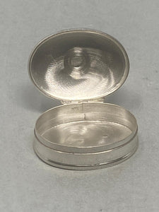 Sterling Silver Oval Pill/Trinket Box