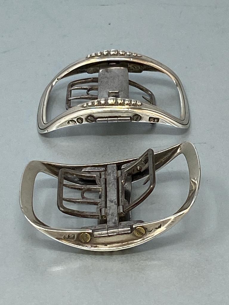 Pair of Victorian Sterling Silver Buckles