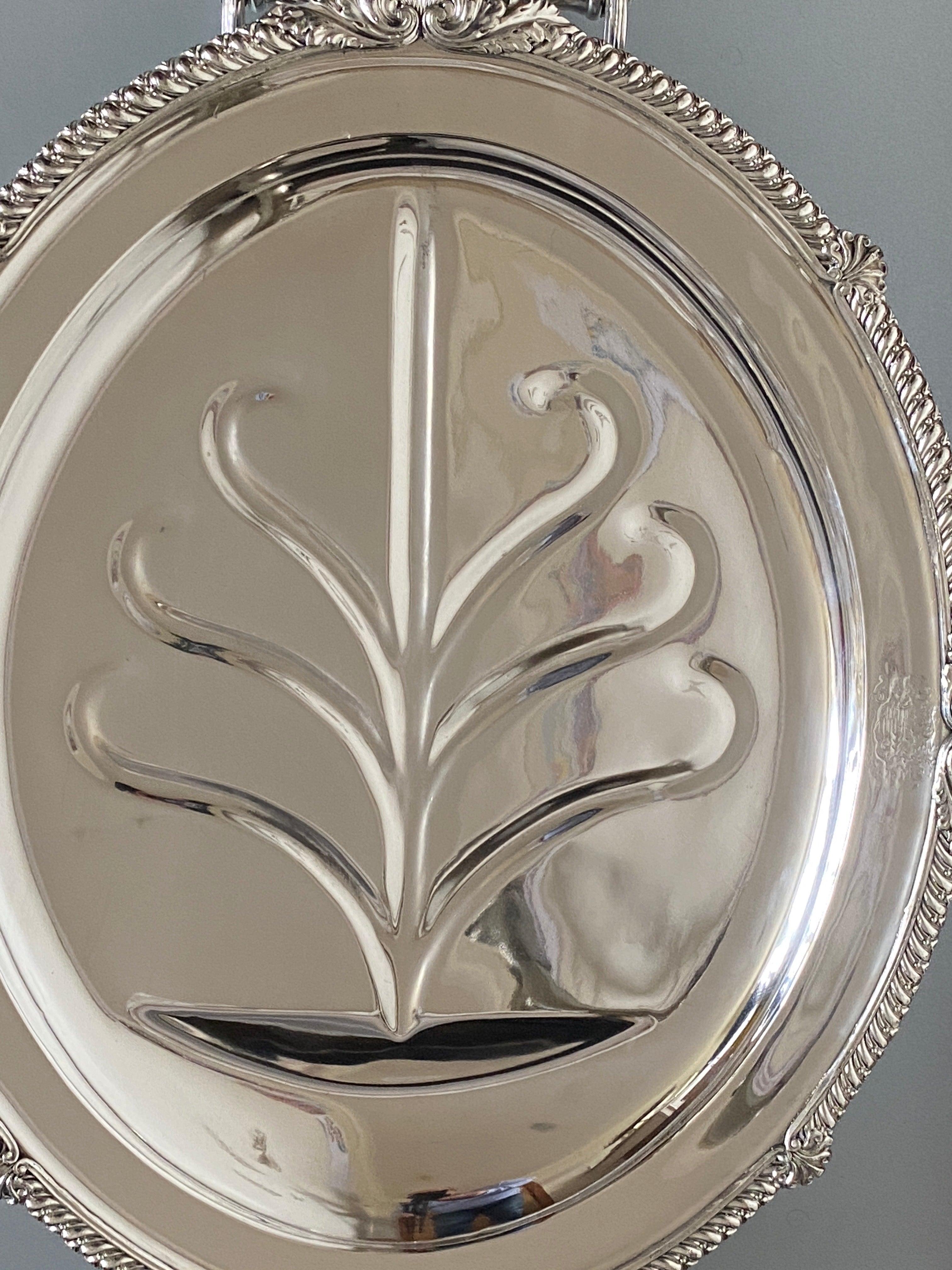 Antique Silver Plated Venison Dish/Well & Tree