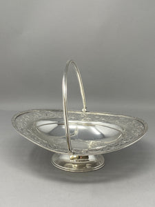 Victorian Silver Plated Swing Handled Cake/Sweet Basket