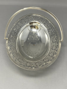 Victorian Silver Plated Swing Handled Cake/Sweet Basket