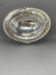 Victorian Silver Plated Swing Handled Cake/Sweet Basket