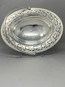 Victorian Silver Plated Swing Handled Cake/Sweet Basket