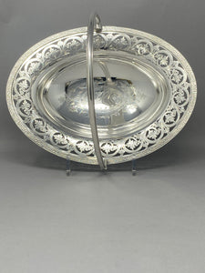 Victorian Silver Plated Swing Handled Cake/Sweet Basket
