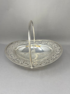 Victorian Silver Plated Swing Handled Cake/Sweet Basket
