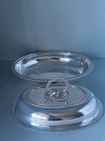 Load image into Gallery viewer, Antique Silver Plated Entree Dish
