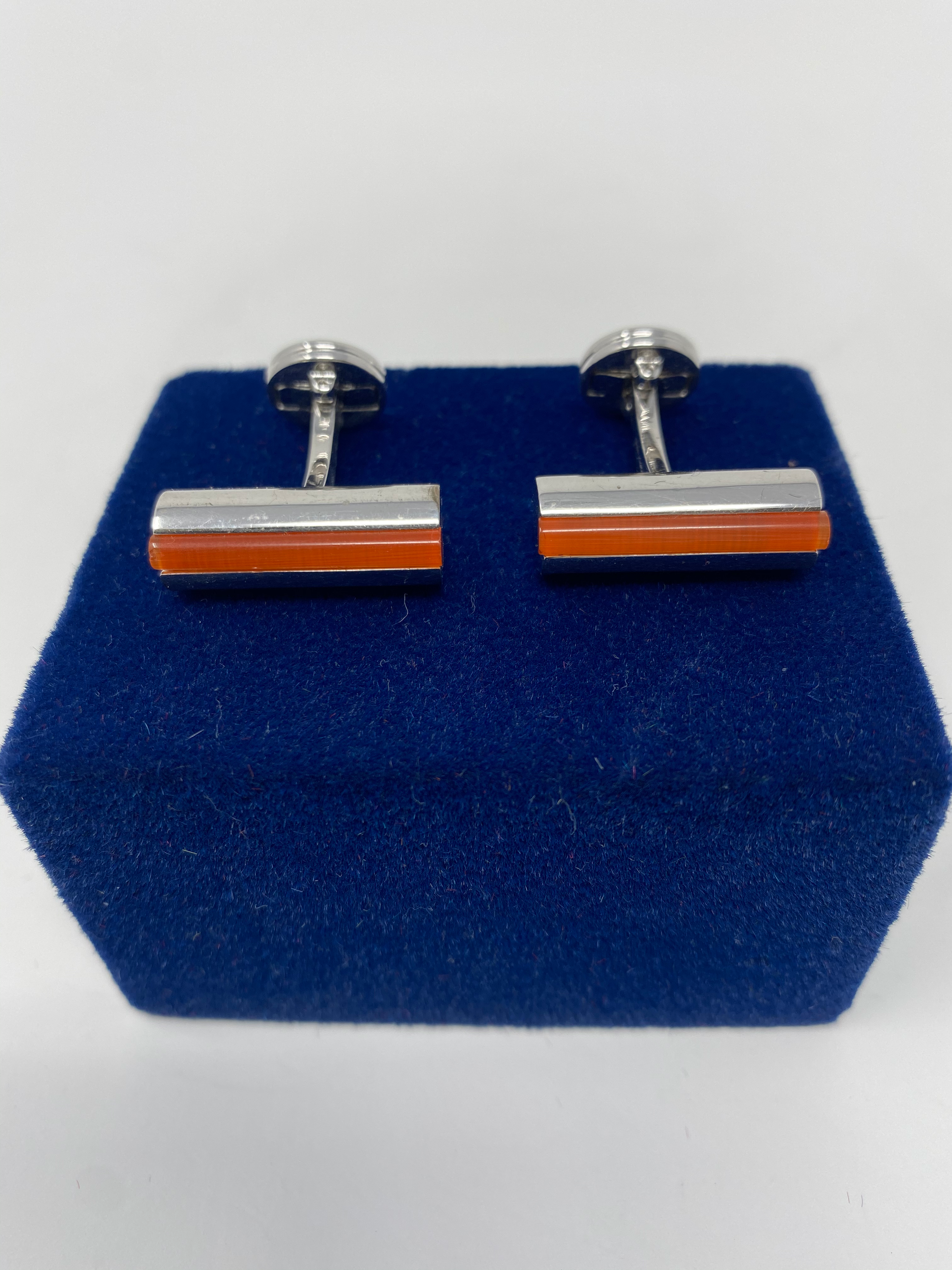 Silver and Resin Cufflinks