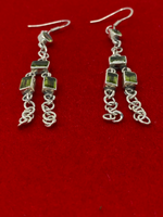 Load image into Gallery viewer, Silver and Peridot Earrings
