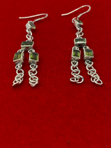 Silver and Peridot Earrings