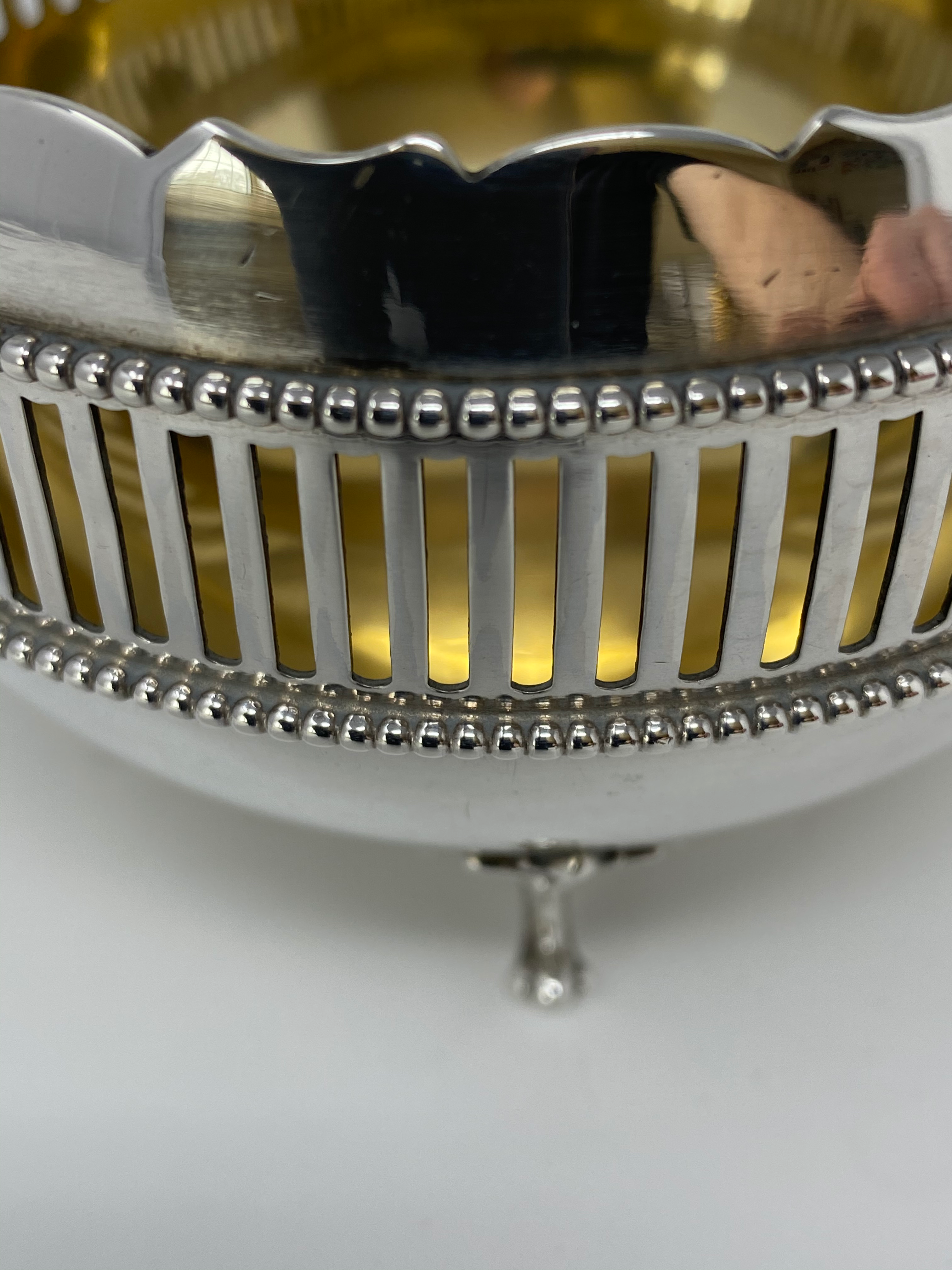 Silver Swing Handle Sweet Basket