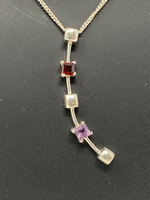 Load image into Gallery viewer, Amethyst and Garnet Pendant
