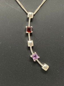 Amethyst and Garnet Pendant