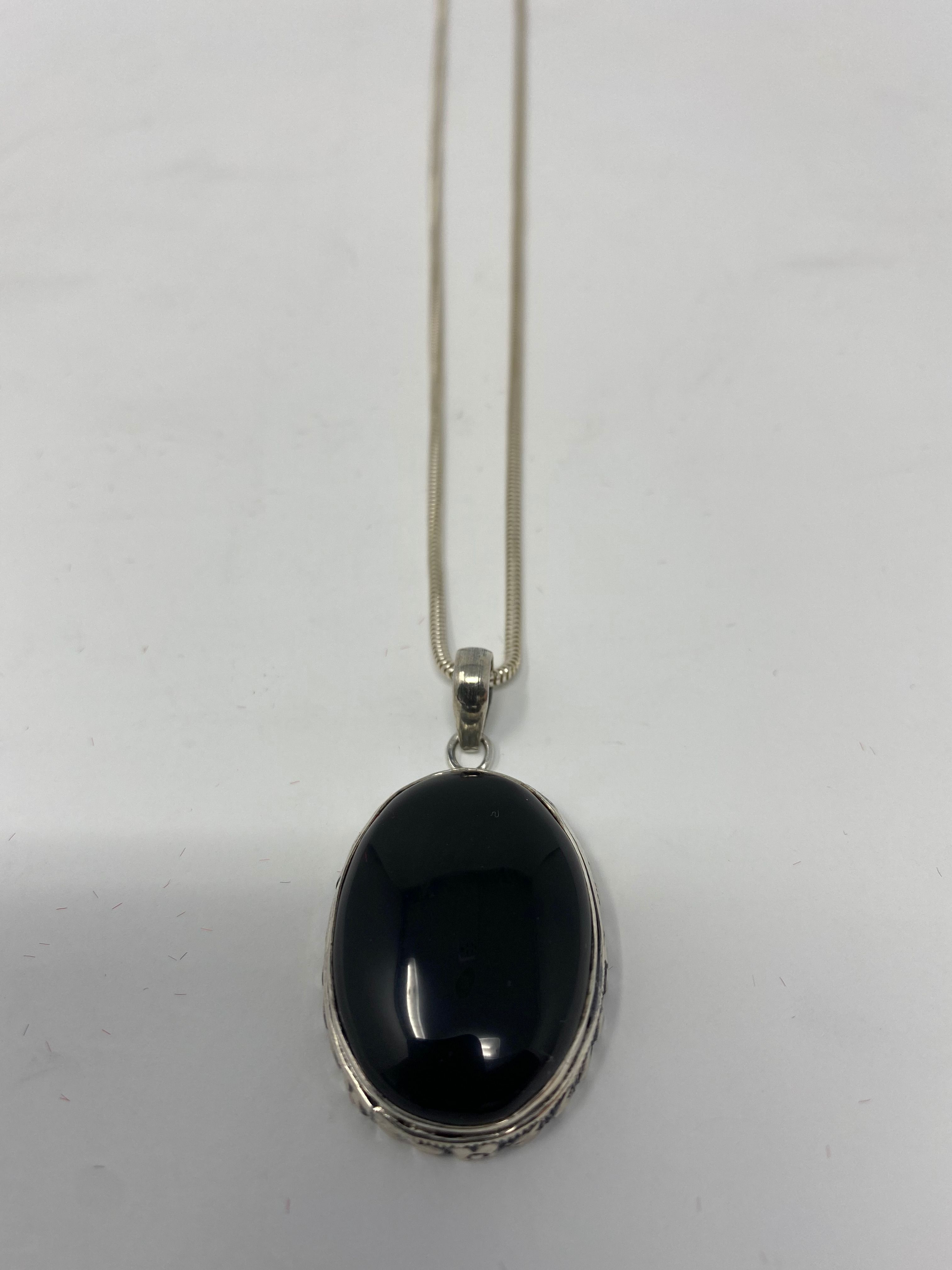 Silver and Black Onyx Pendant