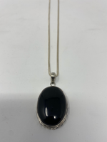 Load image into Gallery viewer, Silver and Black Onyx Pendant
