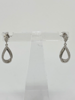 Load image into Gallery viewer, Silver and Cubic Zirconia Earrings
