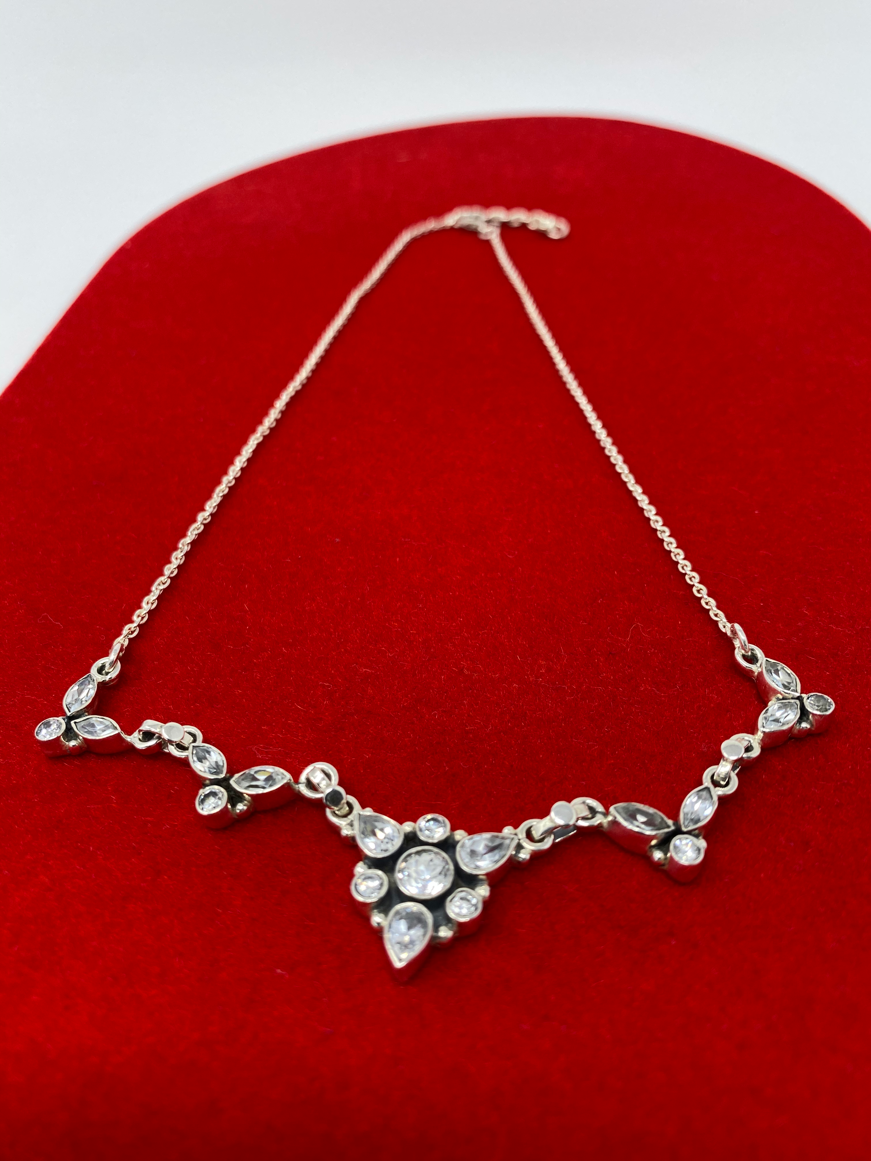 Silver and Cubic Zirconia Necklace