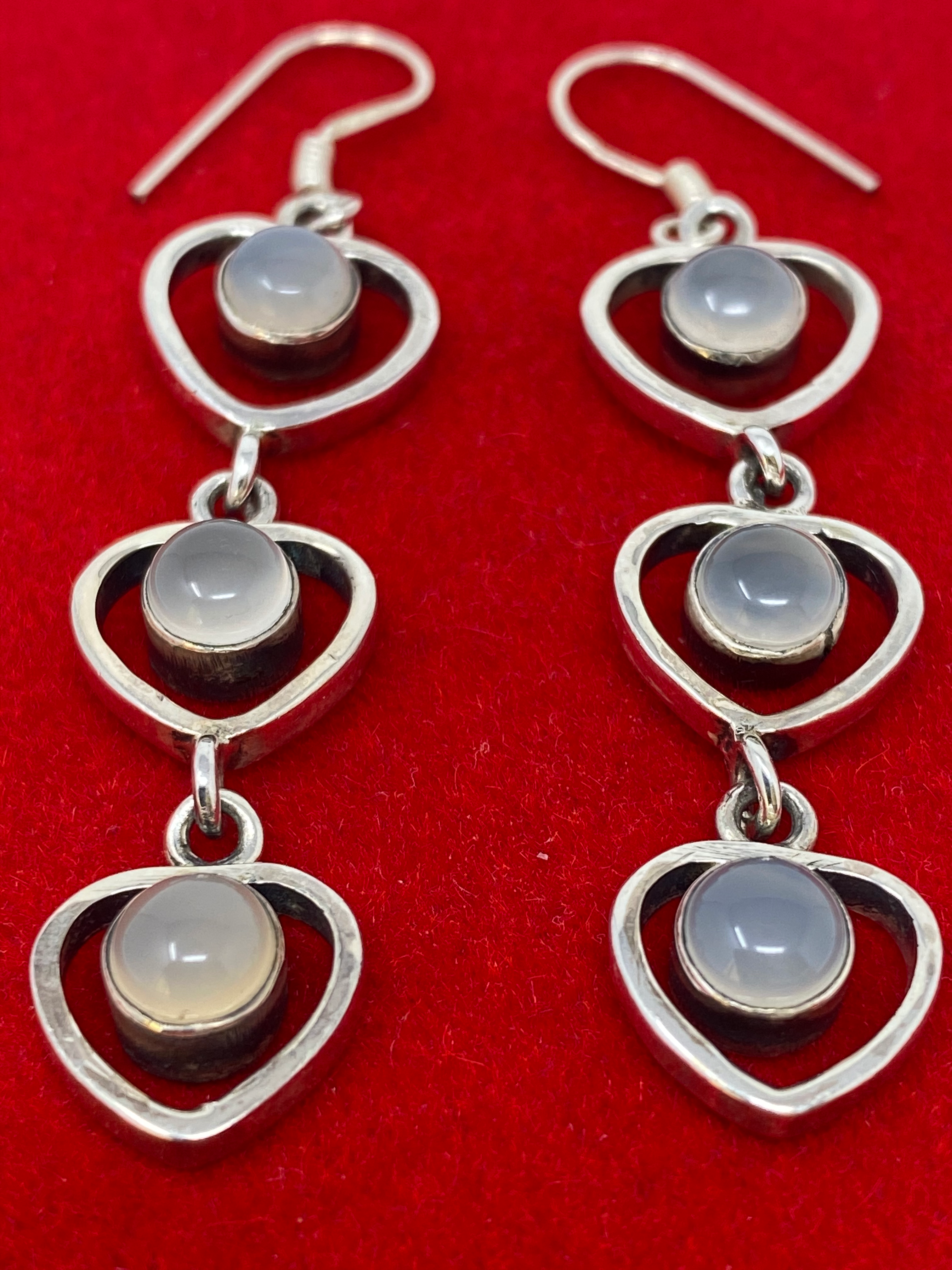 Silver and Moonstone Earrings