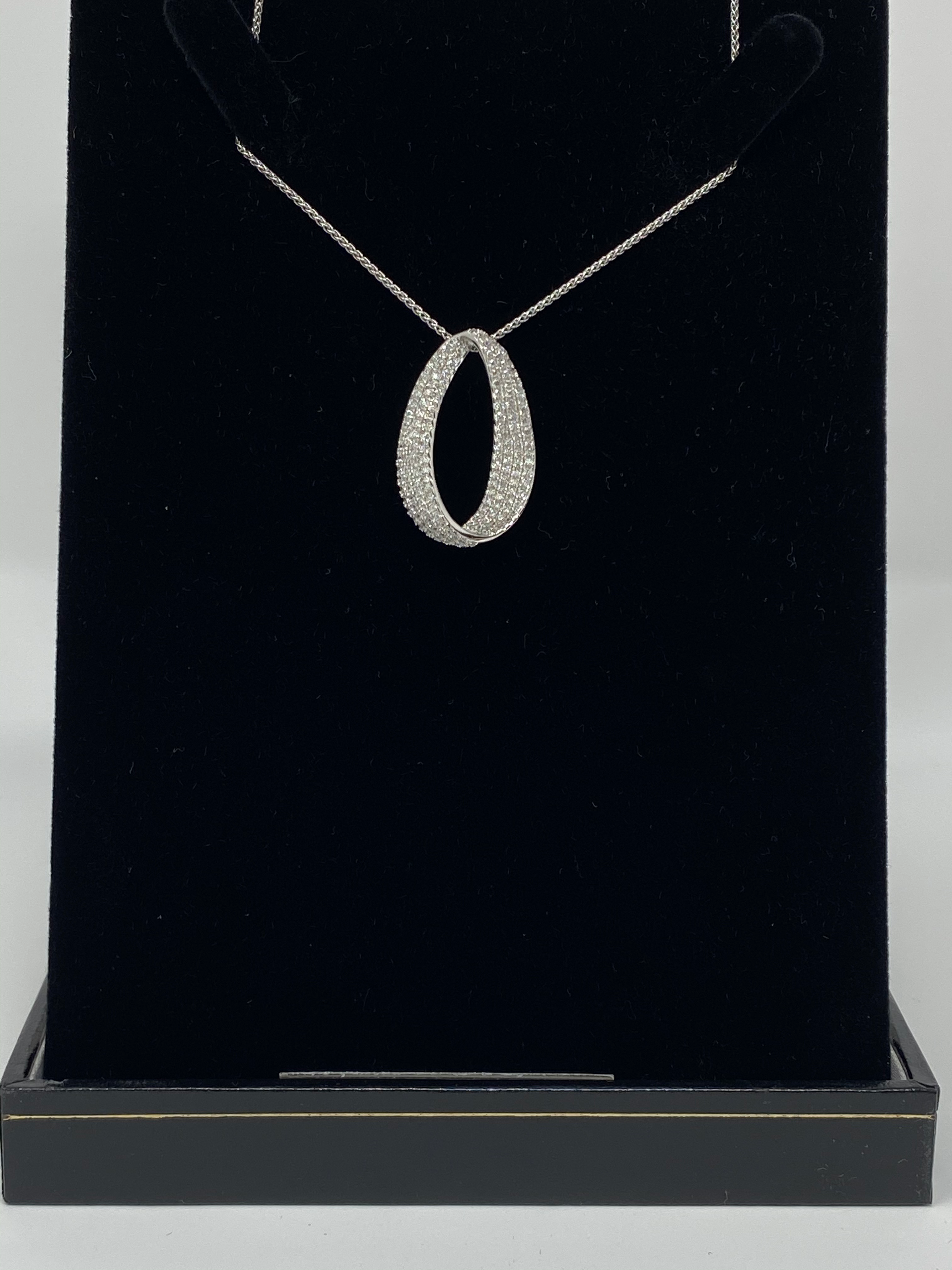 Silver and Cubic Zirconia Necklace