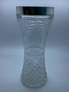 Antique Silver and Cut Glass Vase