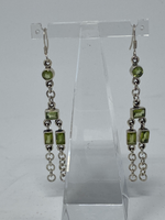 Load image into Gallery viewer, Silver and Peridot Earrings
