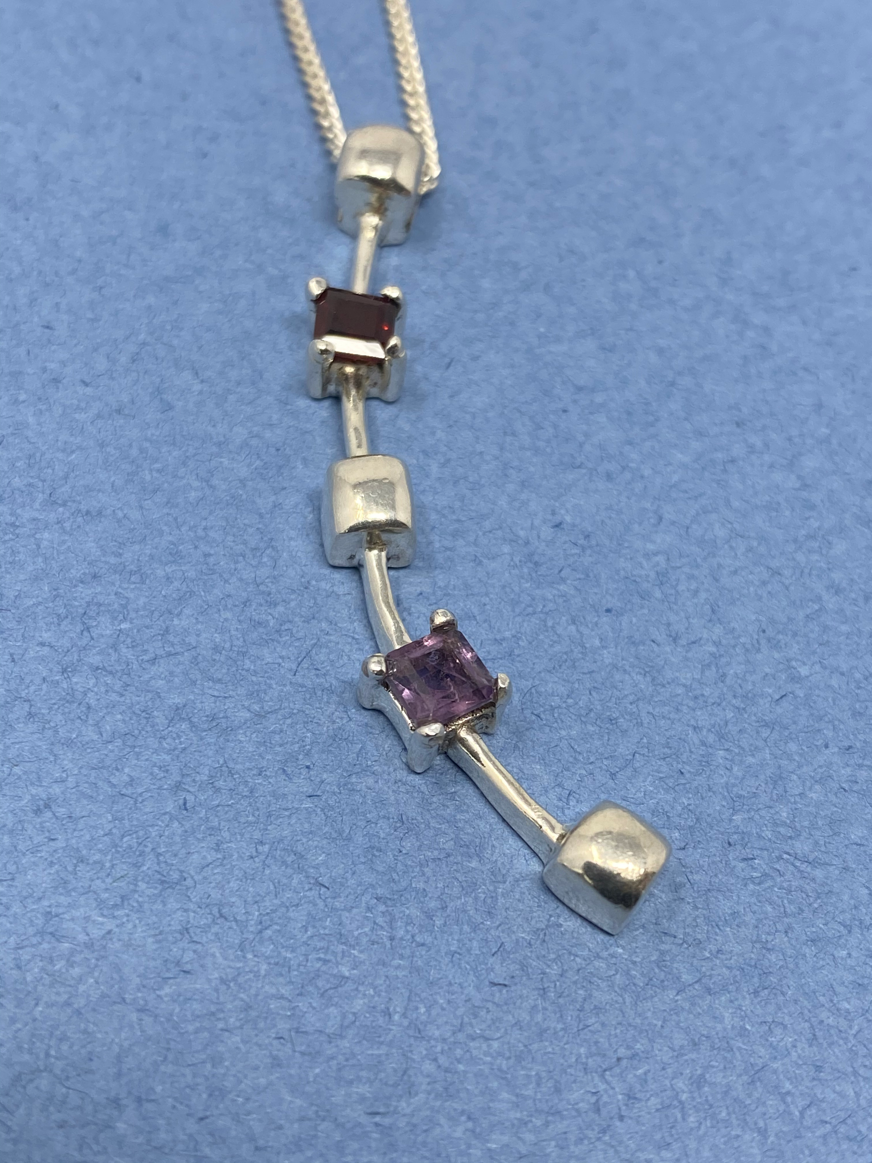 Amethyst and Garnet Pendant