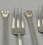 Load image into Gallery viewer, Silver Horse Shoe Pastry/Fruit Forks
