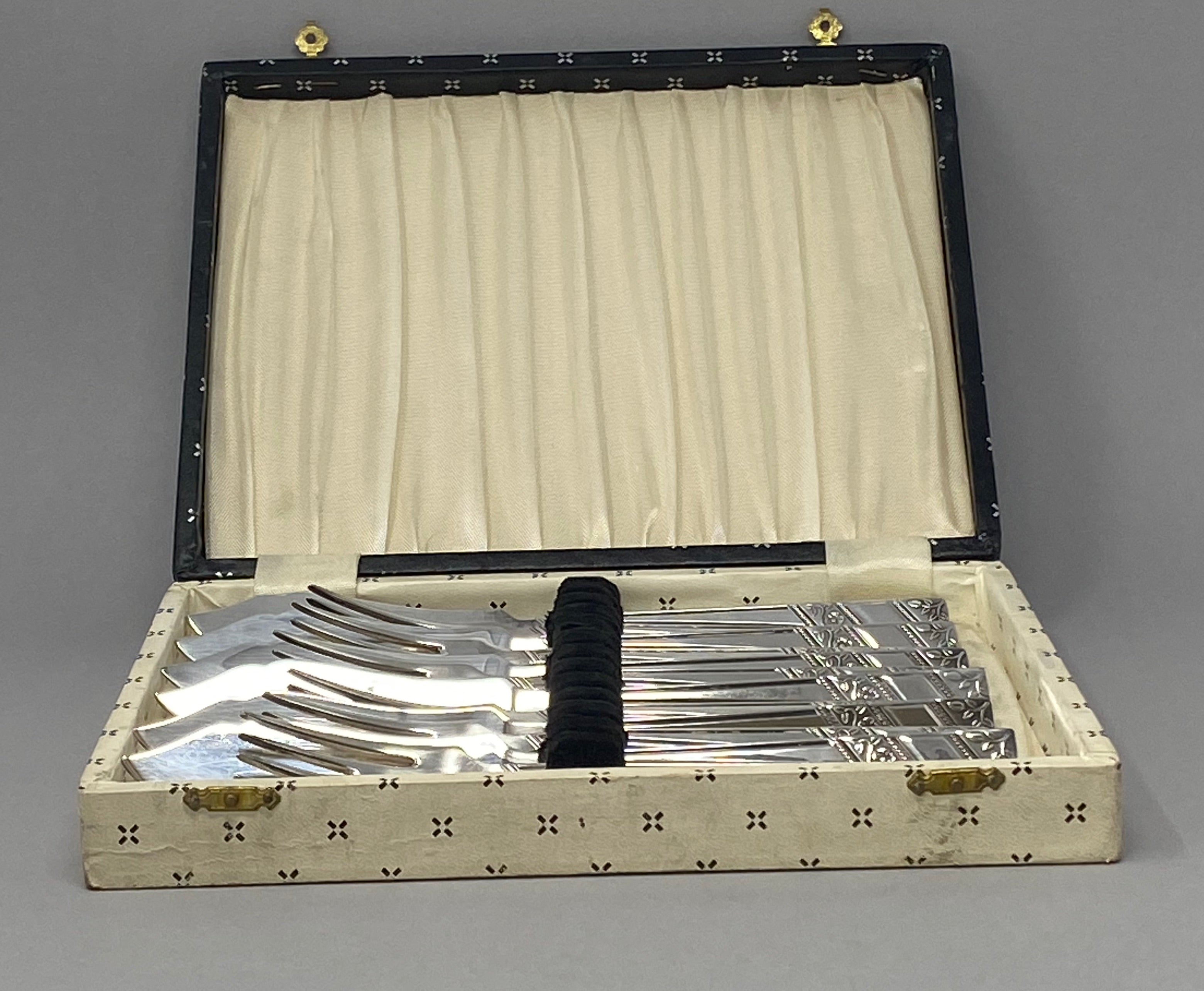 Silver Plated Set of Fish Knives and Forks