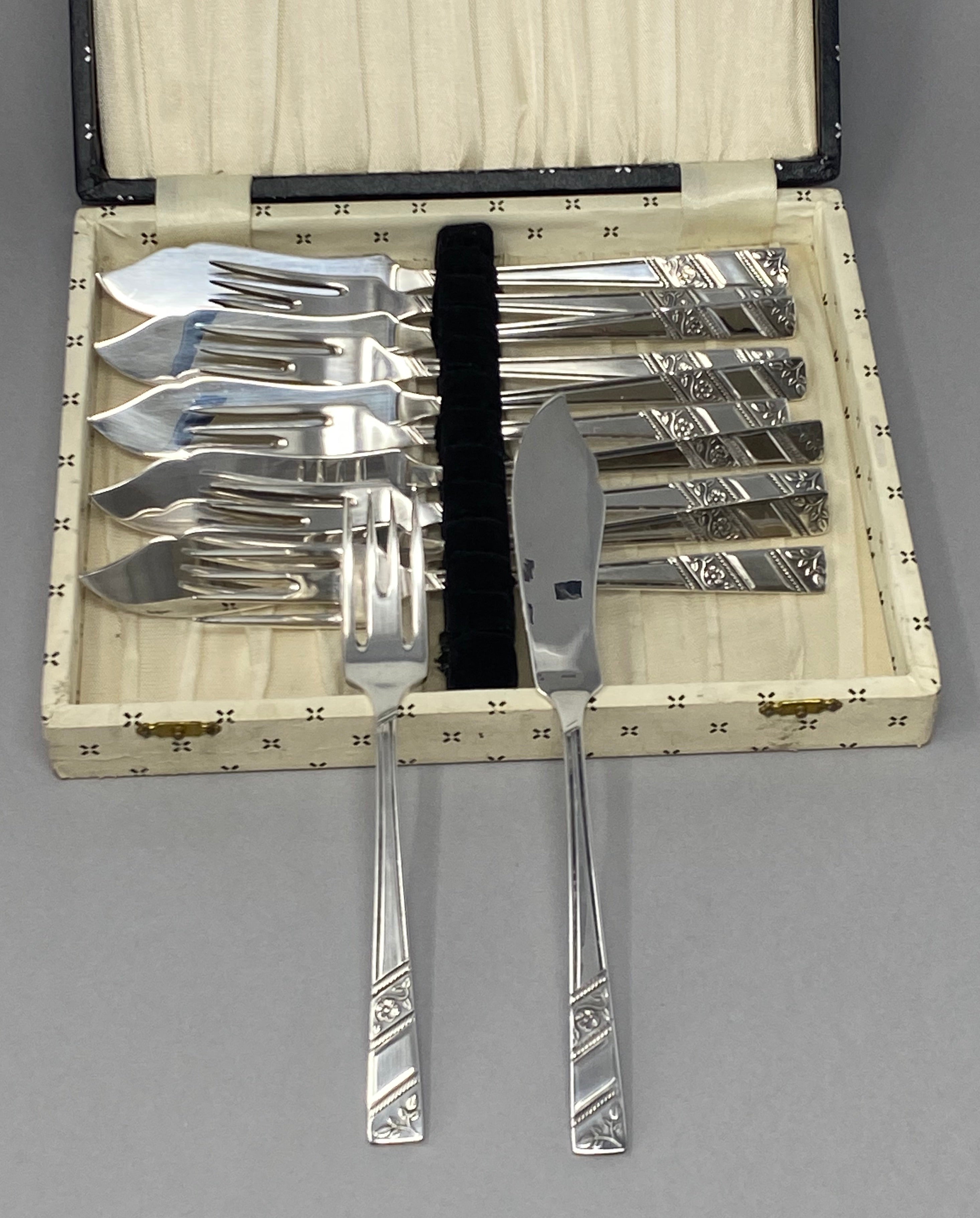 Silver Plated Set of Fish Knives and Forks