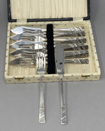 Load image into Gallery viewer, Silver Plated Set of Fish Knives and Forks
