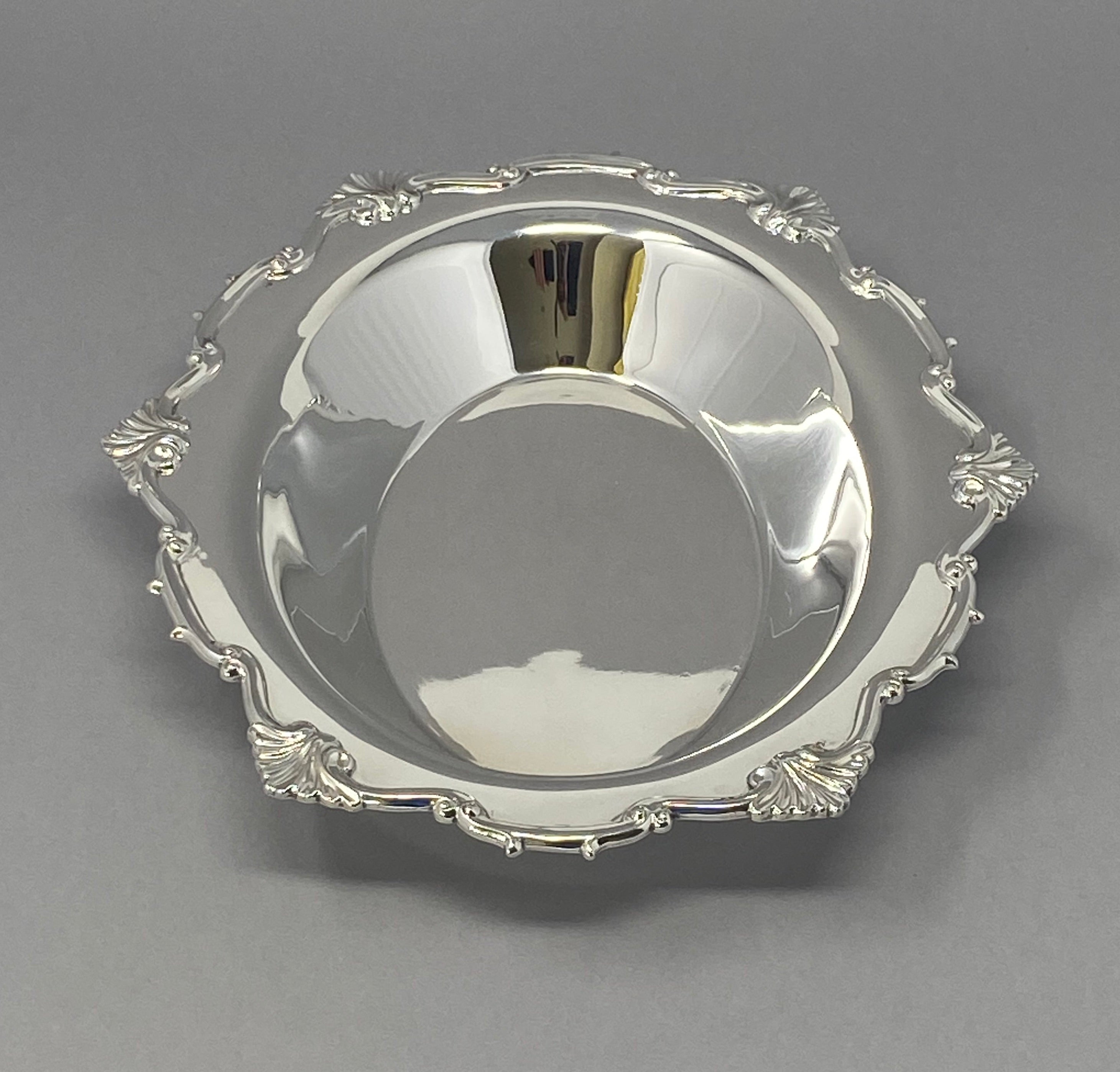 Antique Silver Plated Bread Dish