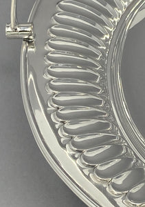 Antique Silver Plated Fluted Cake Basket