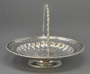 Antique Silver Plated Cake Basket