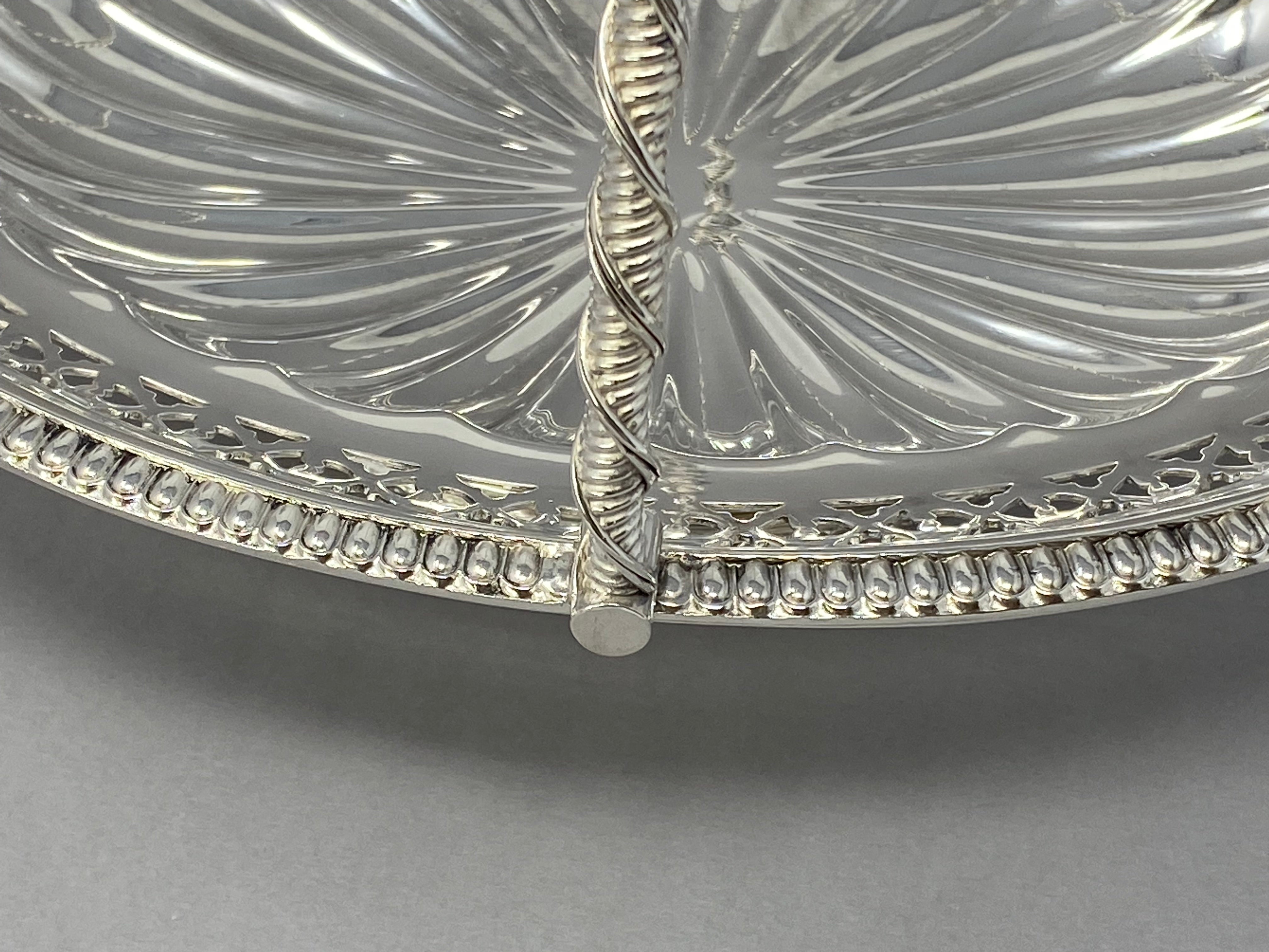 Antique Silver Plated Cake Basket