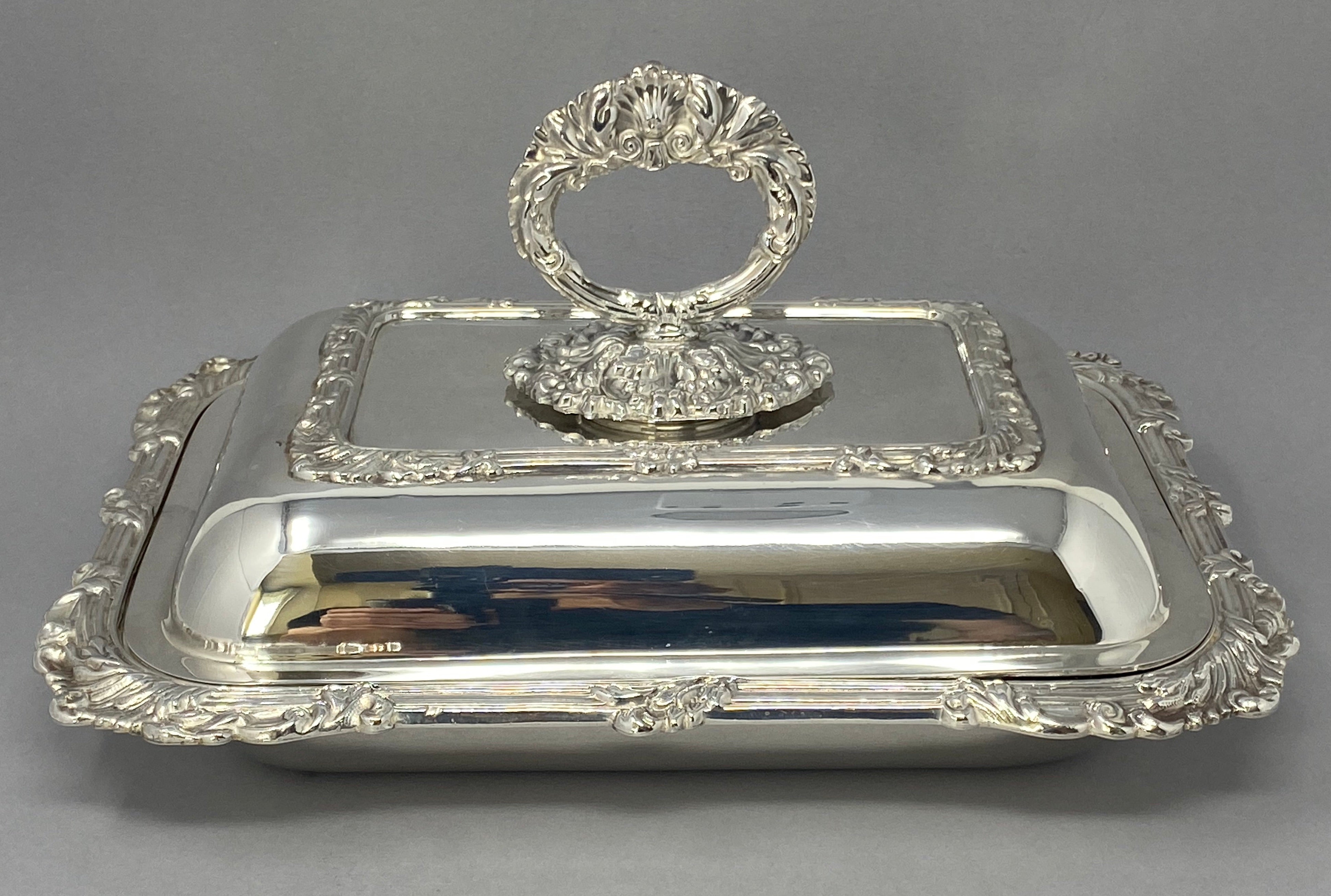 Antique Silver Plated Entree Dish