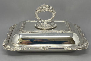 Antique Silver Plated Entree Dish