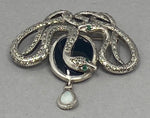Load image into Gallery viewer, Silver Brooch with Snake Design
