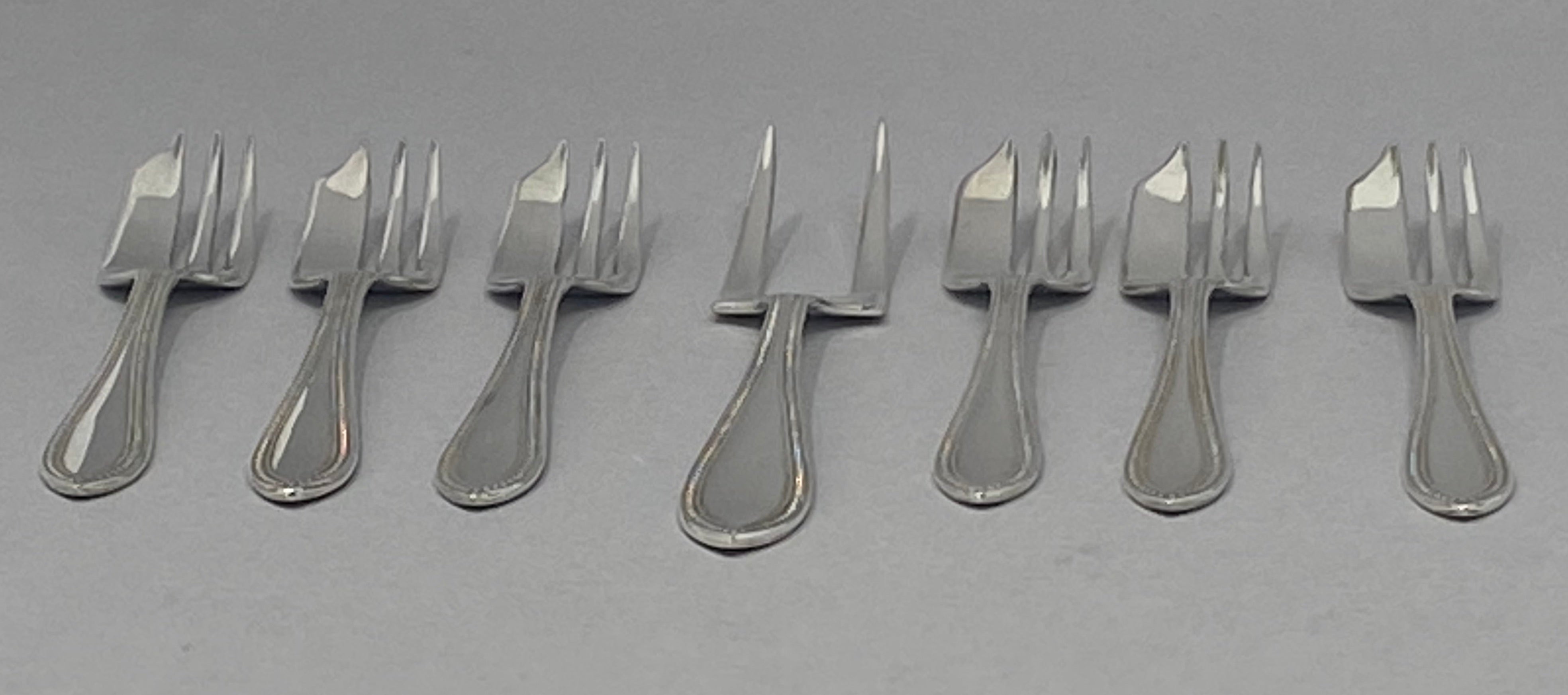 Antique Silver Plated Pastry Set