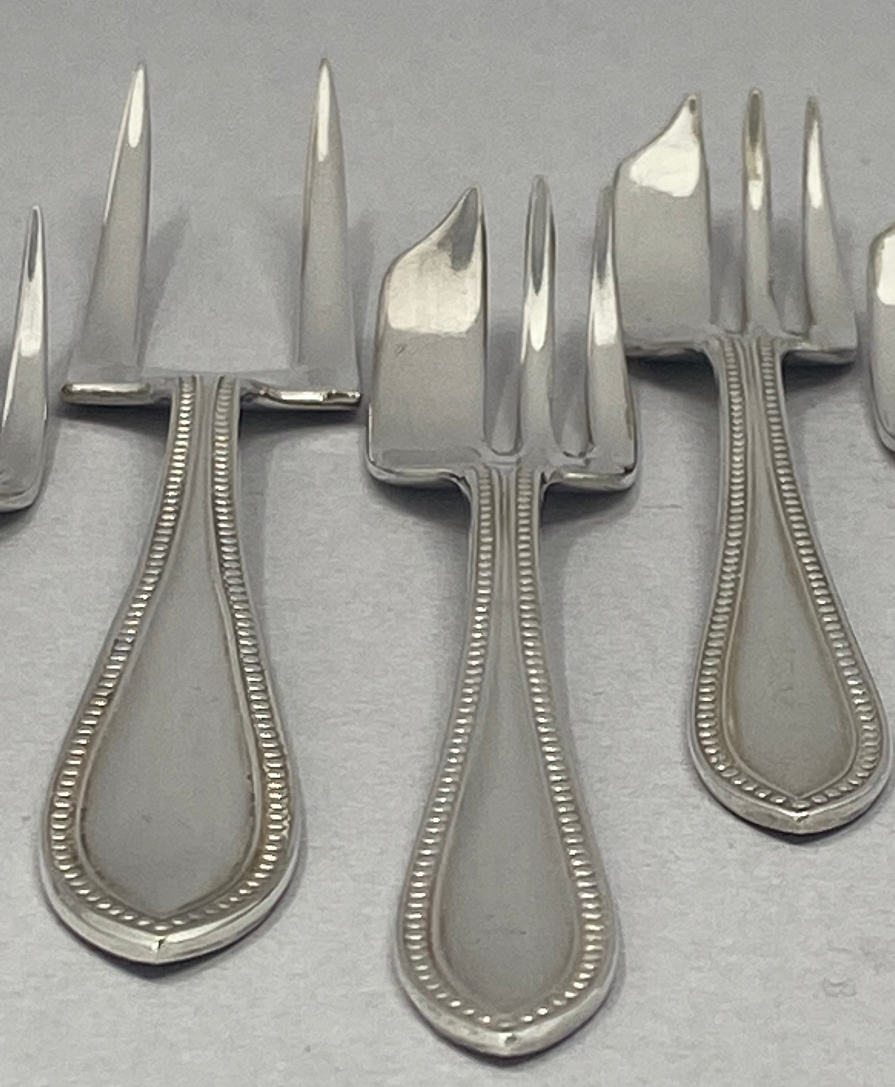 Antique Silver Plated Pastry Set