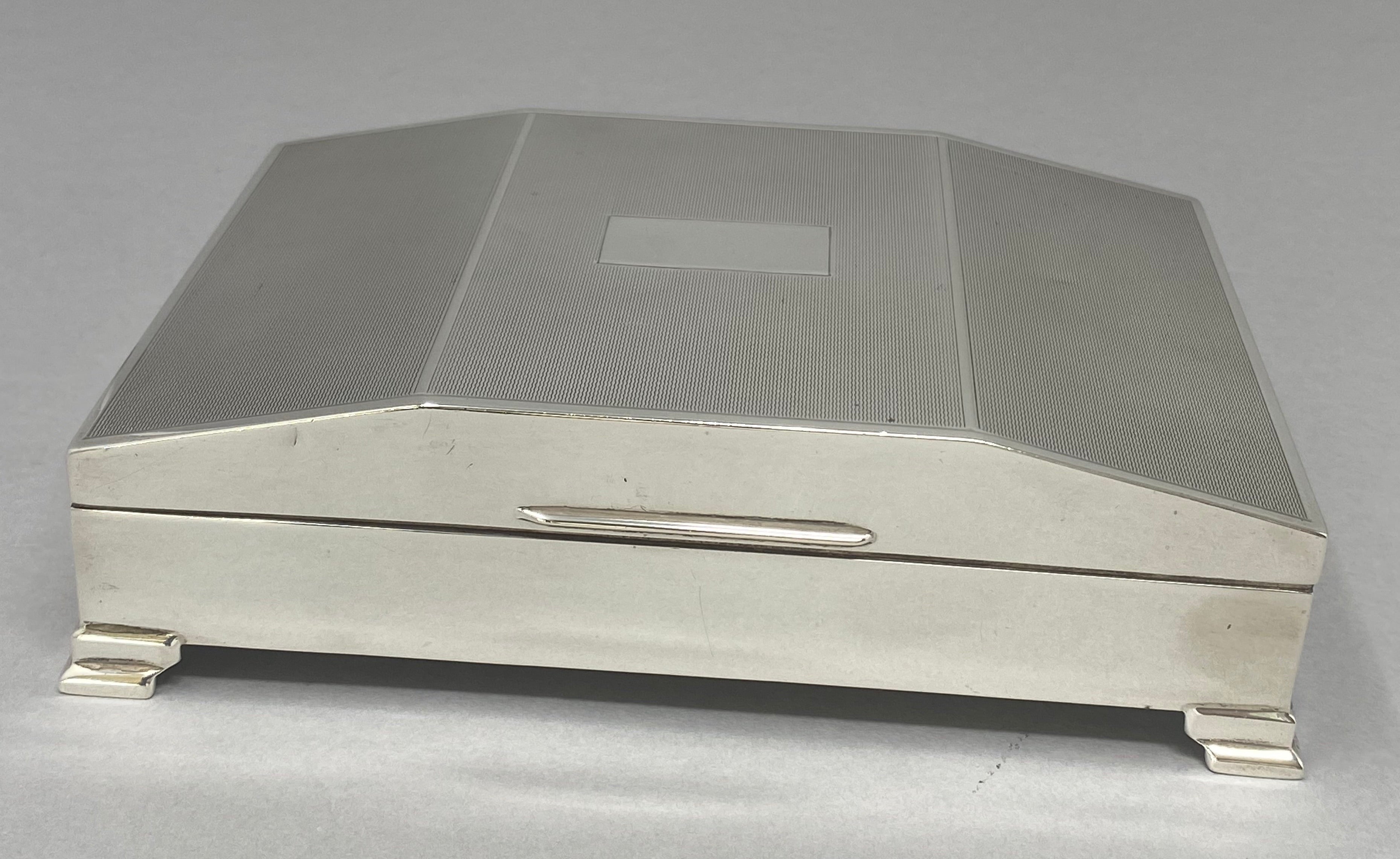 Sterling Silver Art Deco Cigarette Box