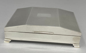 Art Deco Style Silver Cigarette Box