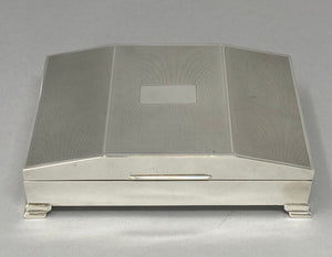 Art Deco Style Silver Cigarette Box