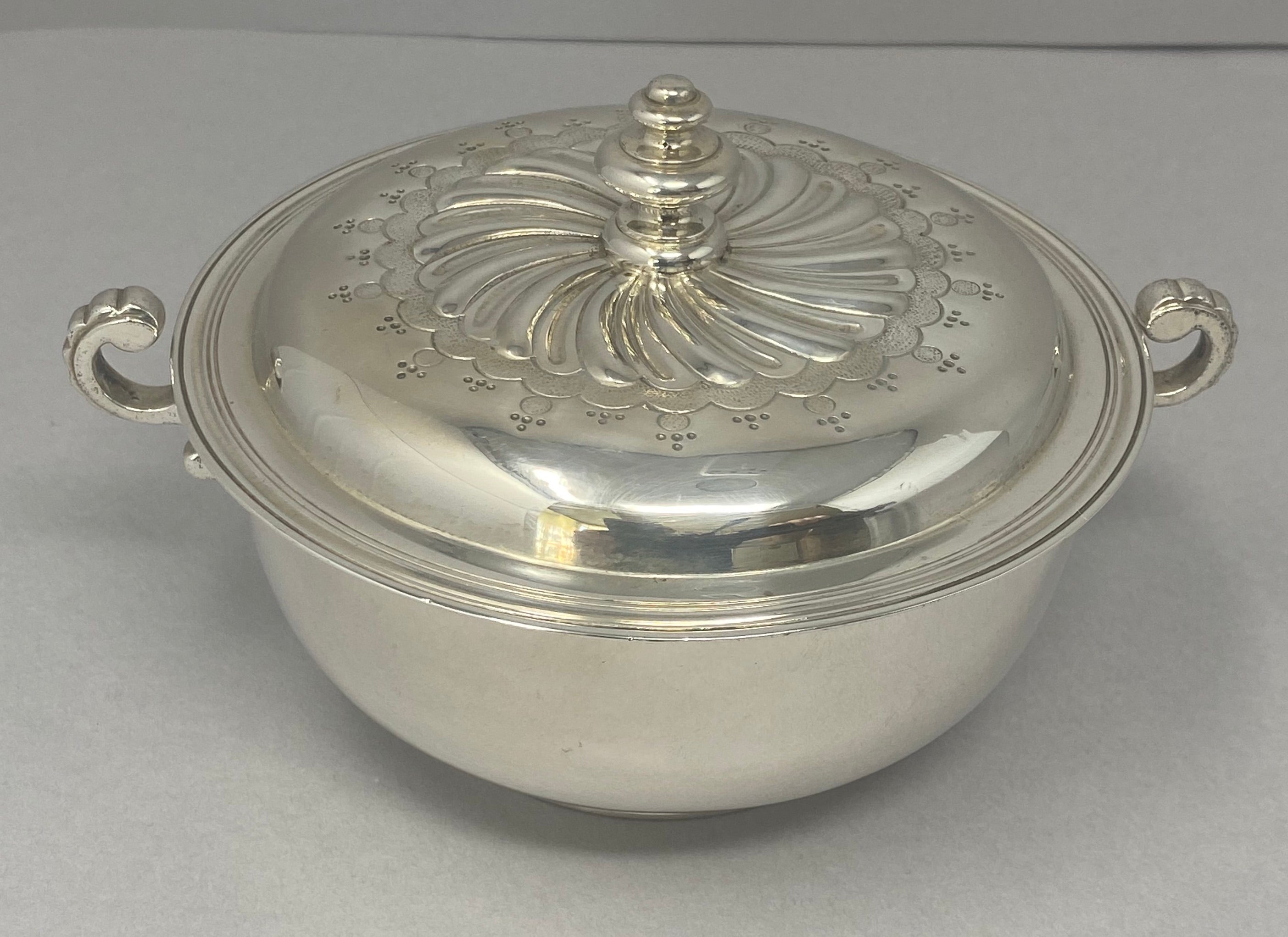 Antique Silver Porringer and Cover